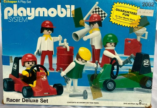 Vintage 1980 Playmobil Racer Deluxe Set #2002 Box Schaper Playset
