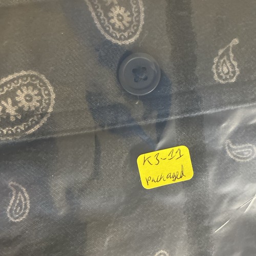 Original Gebrauch Herren S Jacke Bandana Druck geometrische Taschen Knopfleiste Erwachsene grün - Bild 12 von 12
