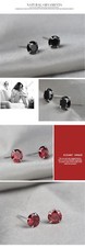 WOMENS MEN GENUINE 925 SOLID STERLING SILVER CUBIC ZIRCONIA ROUND STUD EARRINGS 