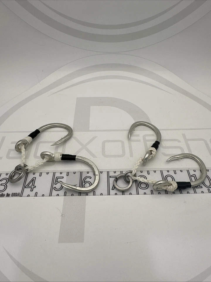 11/0 PelagiXoffshore Heavy Duty Plantilla Cebo Asistencia Ganchos Bluefin Tuna Marlin Paquete de 2 Foto 2 de 4