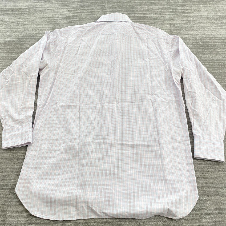 Thomas Pink Shirt Mens 16.5/35 White Blue Red Check Dress Jermyn Street Ireland - Image 2 of 4