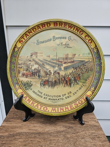 Standard Brewing Co Tray Execution of 38 Sioux Indians - Mankato, MN Original NM