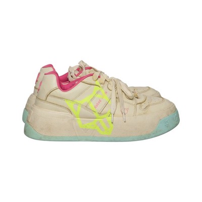 Naked Wolfe, Sneaker, Größe: 39, Style Crown, Leder, Weiß/Pink/Mehrfarbig #HFL
