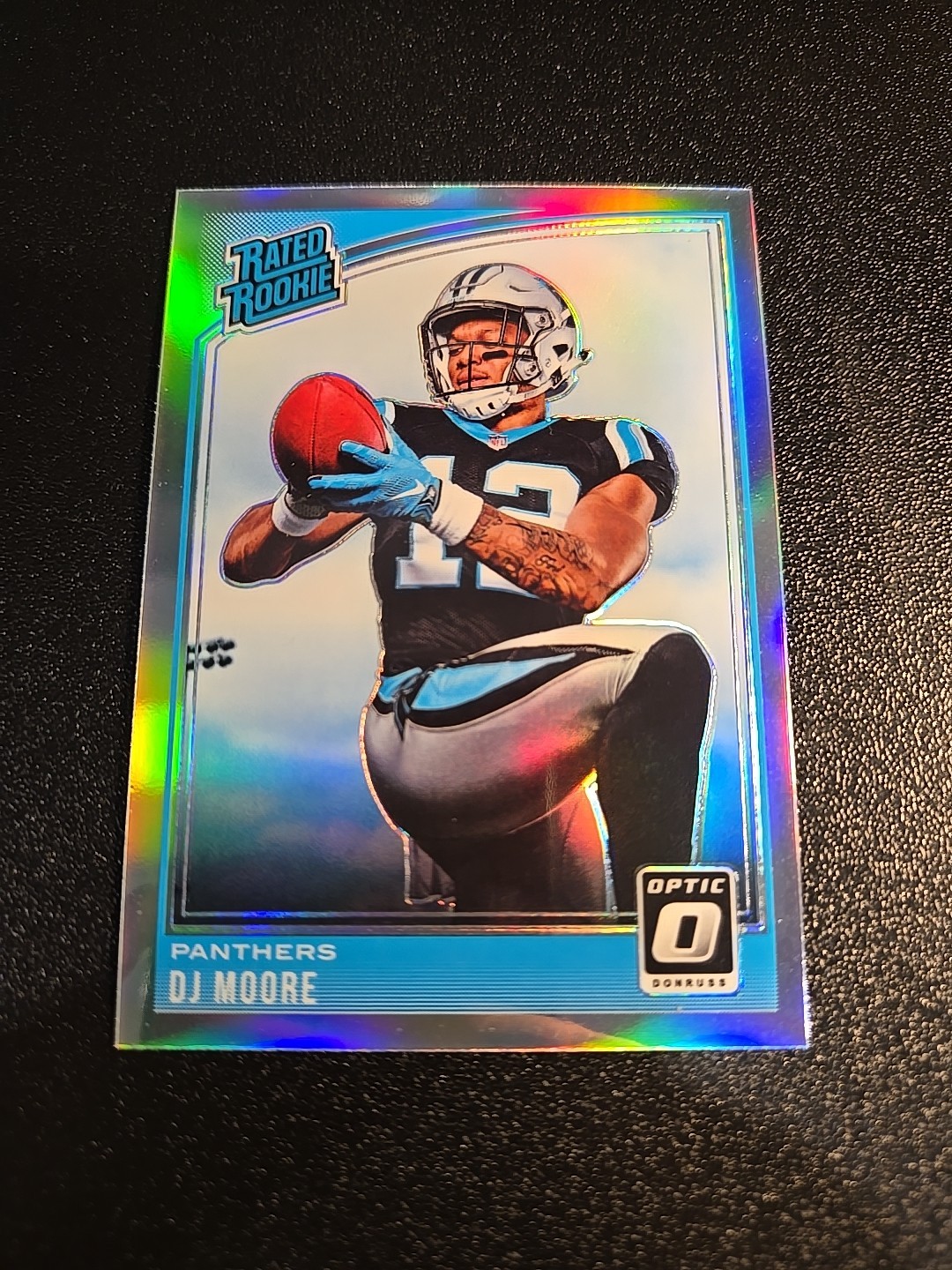 2018 Donruss Optic - Rated Rookie D.J. Moore #166 Holo Prizm (RC)