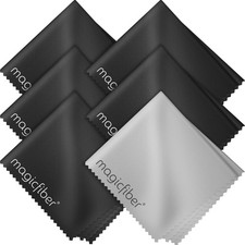 MagicFiber Microfiber Cleaning Cloth, 6 Pack - Premium Cloth for Glasses, Lens,