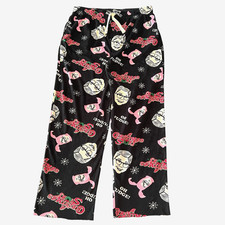 A Christmas Story Pajama Sleep Pants Ralphie Mens Large Raw Cut Hem 27.5 Inseam