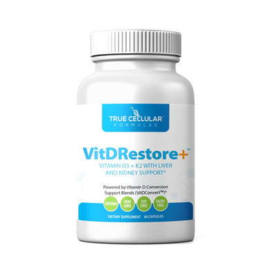 True Cellular Formulas Vitdrestore - Vitamin D3 K2 Liver And Kidney Support Soy