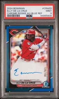 2024 Bowman Chrome RC Elly De La Cruz Blue Auto PSA 9 #124/150