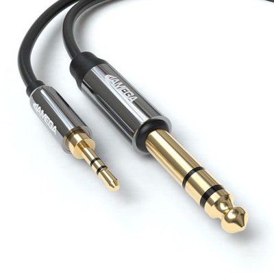 3.5mm Klinke auf 6.3mm Klinke Kabel 2m | 6 3mm Stecker auf 3 5mm Stecker Audio