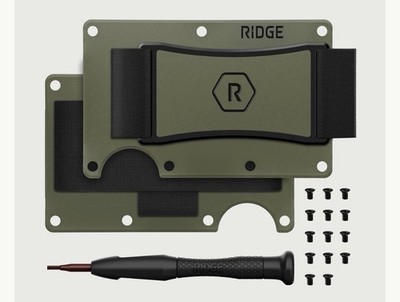 2.0 RIDGE WALLET DIY KIT | MATTE OLIVE PLATES + NEW PARTS-READ DESCRIPTION