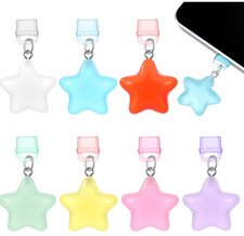 7-Pack Silicone Dust Plug Charms for USB-C/Type-C Ports, Colorful Phone Accessor