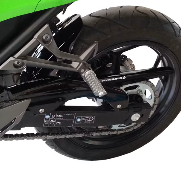 Pyramid Motorcycle Motorbike Hugger Gloss Black - Kawasaki Ninja 300 / Z300