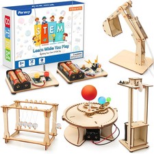 5 Set STEM Science Kits for Kids Age 8-12, Wooden Building STEM Projects 8-10...
