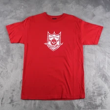 Vintage Y2K DARKSTAR Skateboards Graphic T Shirt 2000s Skater Red M Medium