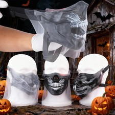 Silicone Masks Half Face Mask Cosplay With Belt Protective Headband Costume