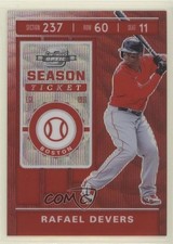 2020 Panini Chronicles Contenders Optic Ruby Wave Prizm 32/199 Rafael Devers 6m1