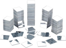 200Pcs 1 Inch Square Mosaic Tiles Decorative Adhesive Acrylic Mirror Craft Mini