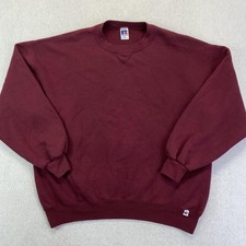 Vintage Russell Athletic Sweatshirt Mens 2XL Maroon Made USA Crewneck 90s