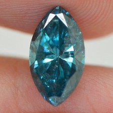Marquise Shape Diamond Fancy Blue Color Loose Natural Enhanced 1.57 Carat SI2