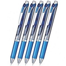 Pentel EnerGel Deluxe RTX Retractable Gel Pen 1.0mm Blue Pack of 5