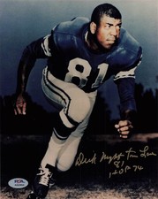 Dick Night Train Lane Signed 8x10 Photo Autograph PSA/DNA AQ22654