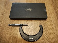 MOORE AND WRIGHT EXTERNAL MICROMETER 3"-4"  no  966 IN BOX, SPINDLE LOCK MISSING