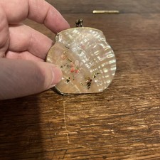 Antique French Mother Of Pearl Coin Purse Scalloped Shell Design