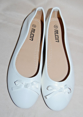 Ballerinas  Gr.40 weiß neu schick Schleife