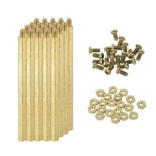 20 Set  M2 Male Brass Hex Spacer Standoffs Screws Nuts 1.57"L Spacer for PCB