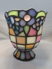 PartyLite Hydrangea Tiffany Style Stained Glass Tea Light Votive Candle Holder