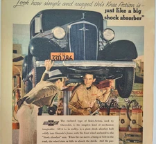 Chevrolet Mechanic Lift Vintage 1934 Ad Car Automobile General Motors GM