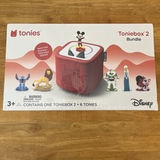 Tonies Disney Toniebox 2 Bundle with 6 Tonies Sunset, Red  NEW  - Factory Sealed