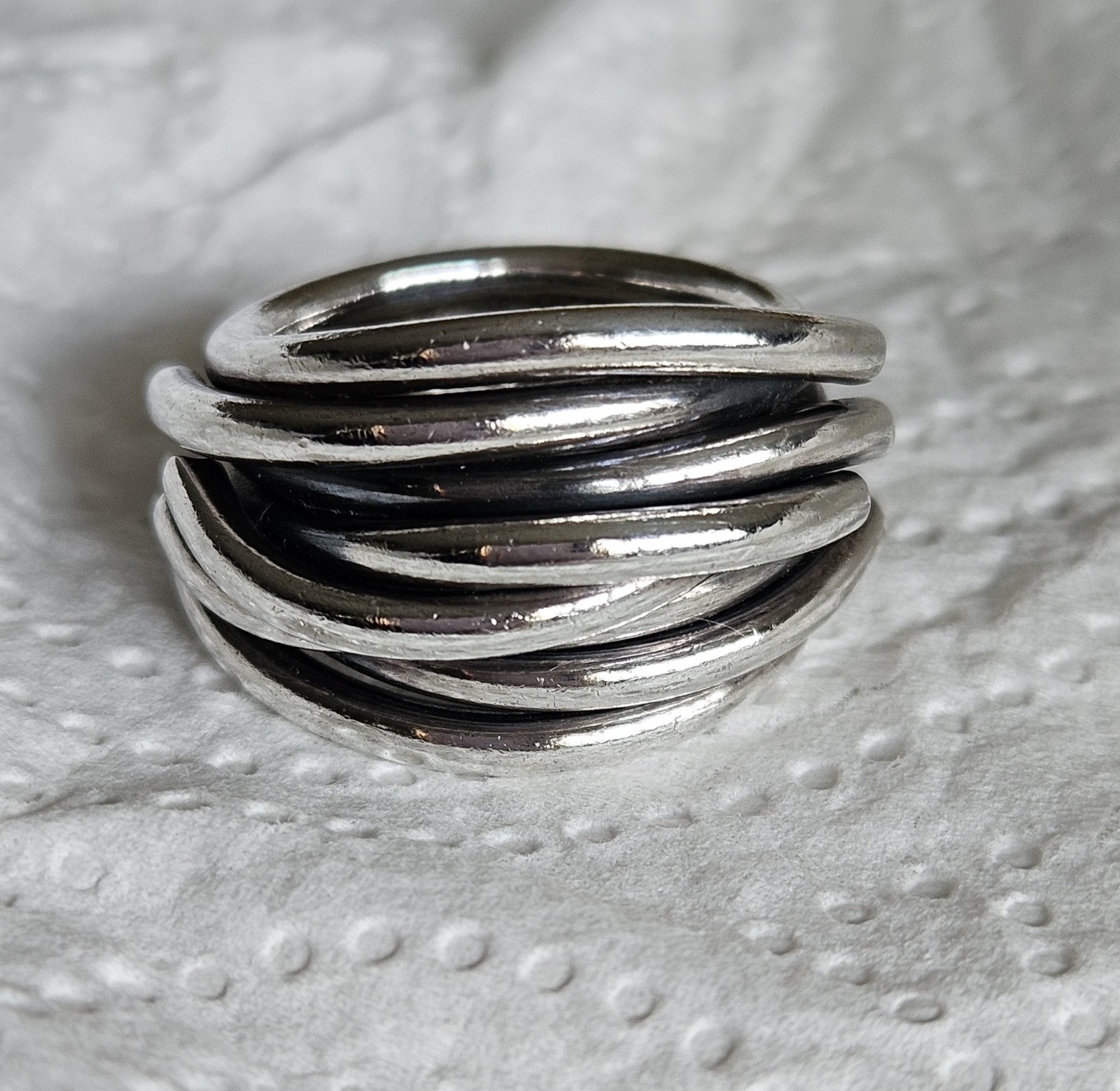 Heavy Solid Chunky 925 Silver Hallmarked Designer… - image 4