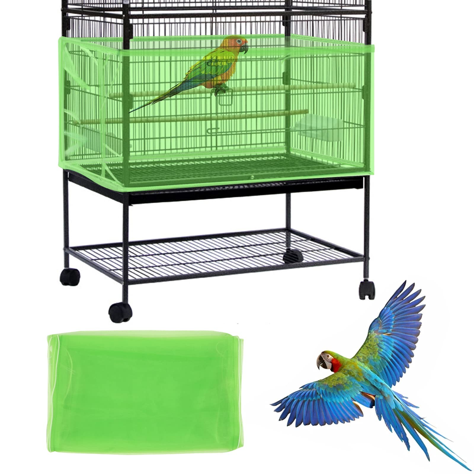 Housse de cage à oiseaux Mngren extra large noire en nylon universelle