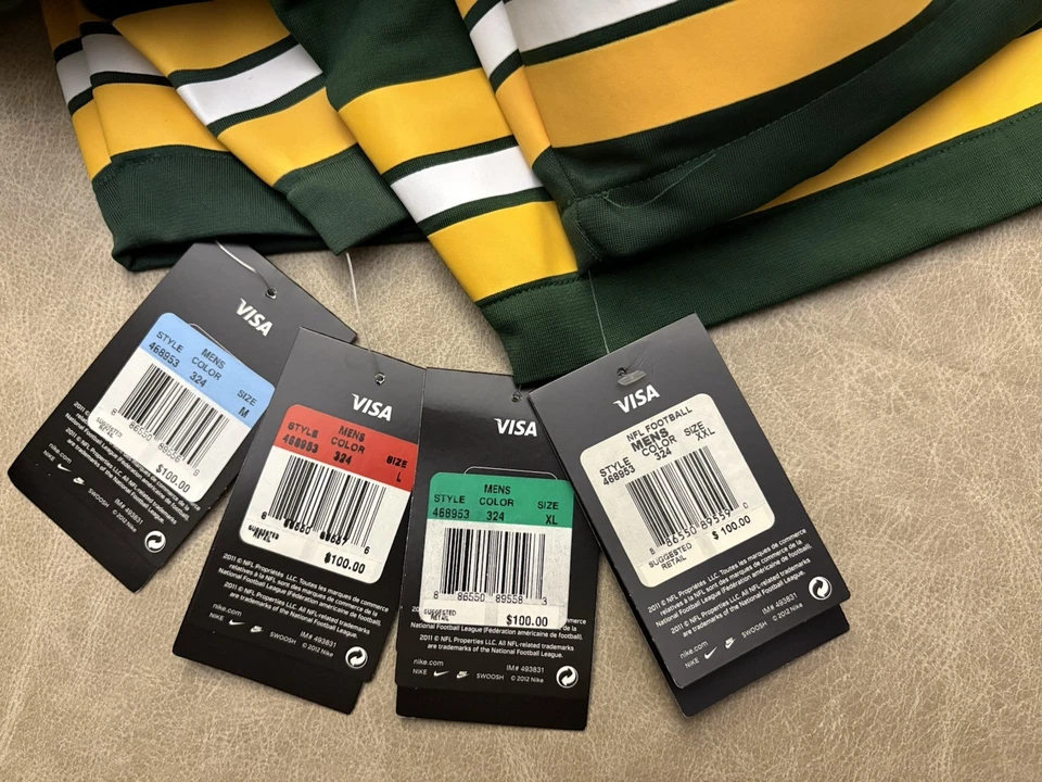 Greg Jennings NIKE On-Filed Green Bay Packers Jersey Printed M L XL 2XL *NEW* - Image 2 of 4