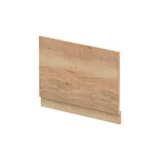 800mm Edge/Power Straight End Bath Panel & Plinth - Textured Woodgrain Autumn Oa