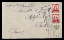 DR WHO 1937 SPAIN CIVIL WAR CENSORED TO FRANCE w27832