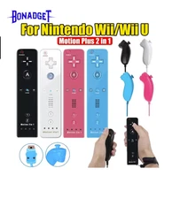 2in1 Wii Controller Set with Motion Plus Wireless Remote Gamepad
