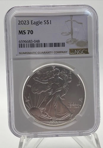 2023-W $1 American Silver Eagle NGC MS70 Brown Label-Stunning