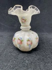 FENTON CHARLETON SILVER CREST MELON RUFFLE VASE 6 “TALL