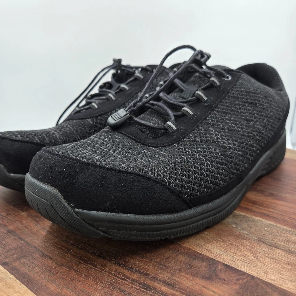 Orthofeet Lava Zapatos Para Hombres 13 4E Ancho Negro Tejido Cómodo Caminar Diabético Tenis Foto 4 de 4