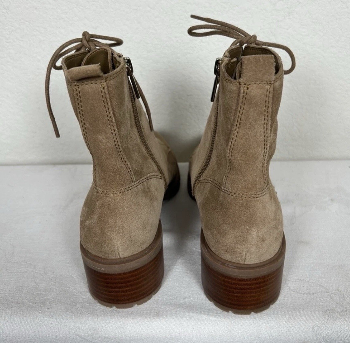 SAOLA Stivali bohemien Sole Society donna 9 5 Faunya marrone scamosciato stile combattimento cowgirl