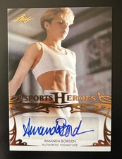 2013🔥Amanda Borden🔥Leaf Sports Heroes Autograph 