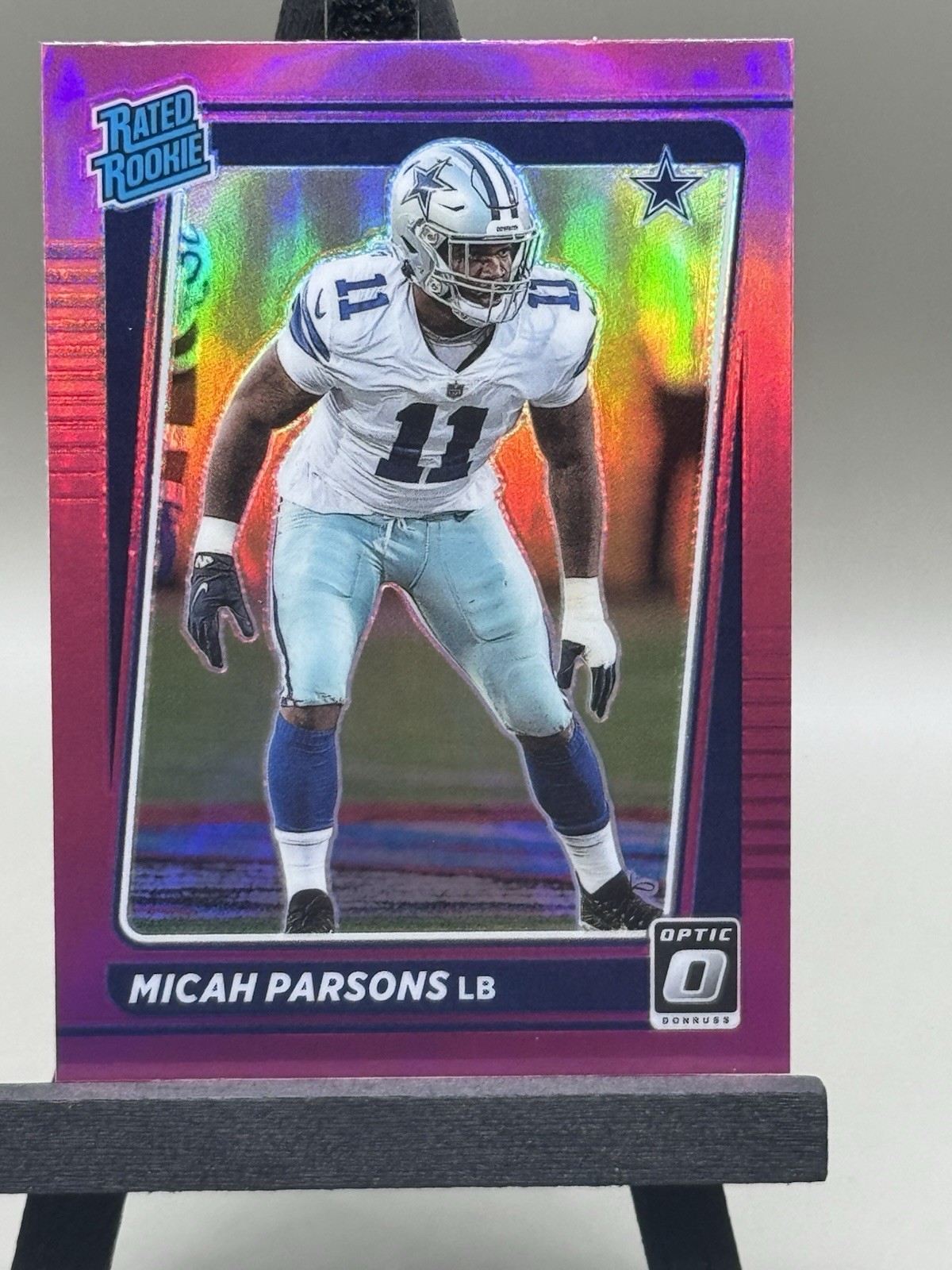 2021 Panini Donruss Optic - Rated Rookie Micah Parsons #245 Pink Prizm (RC)