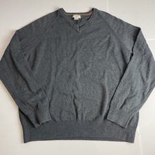 Dockers Mens Grey Cotton Knitted V Neck Jumper Size XL