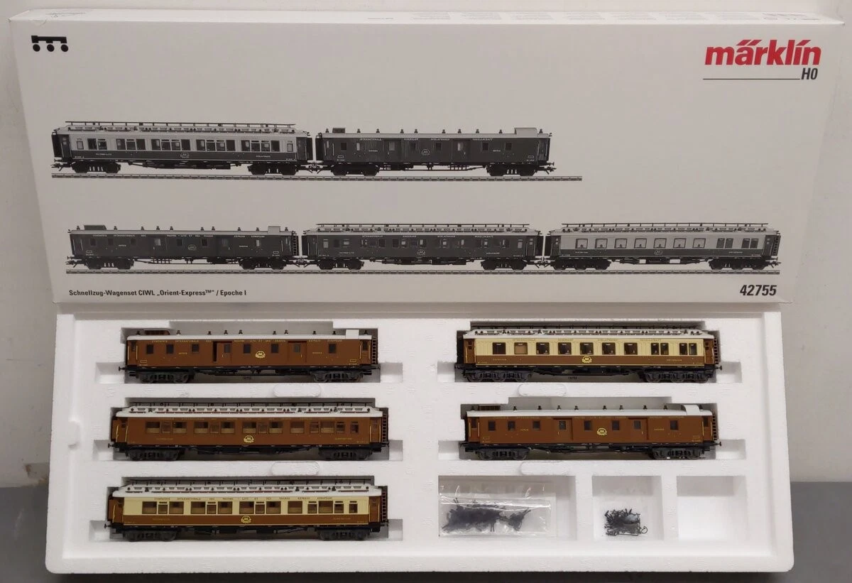 Orient Express HO Vintageless Model Railroad Passenger Cars for