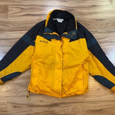 Columbia Bugaboo Jacket Women s XL Yellow Black Vintage