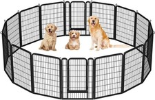 40 Inch 16 Panels Dog Playpen Heavy Duty Puppy Exercise Pen Metal Pet Fence
