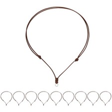10pcs Adjustable Necklace Cords 1.5MM Thick 18-30" Handmade Ropes, Brown