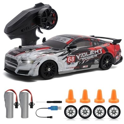 RC Drift Car, 1:24 Scale Remote Control Cars Vehicle for Kids, 2.4GHz ZG03-Red